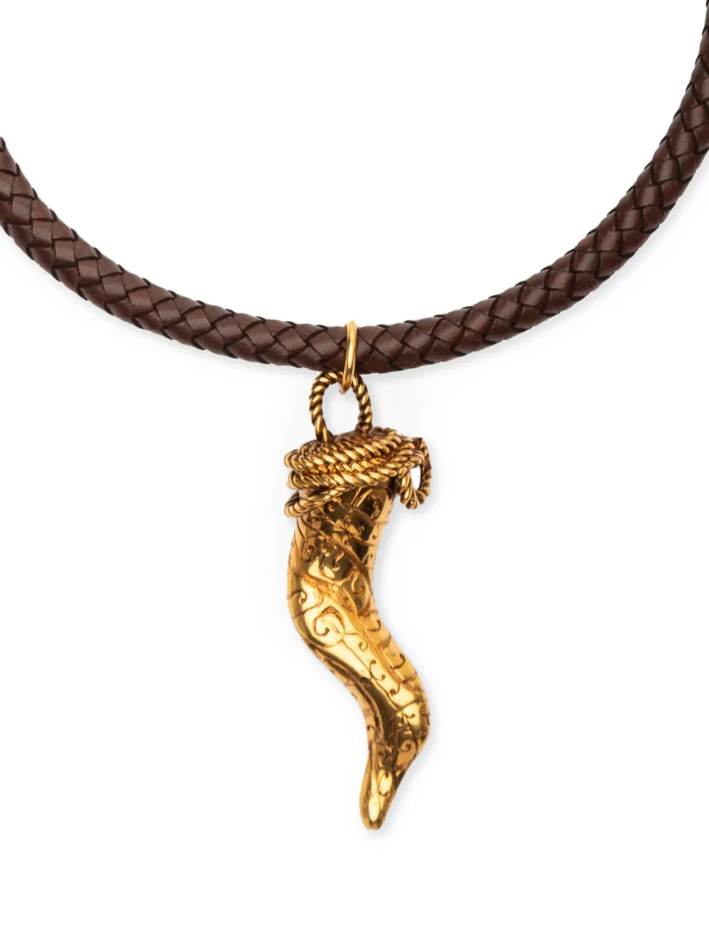 Silvia Tcherassi Dominica braided charm neckace - Goud