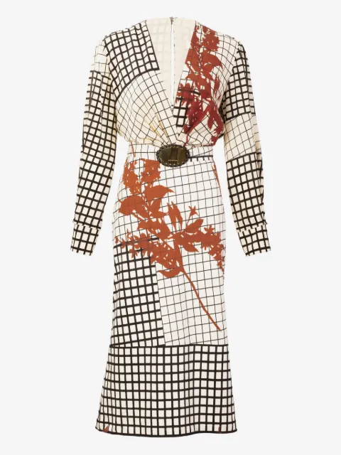 Silvia Tcherassi Kadira geometric-print belted midi dress