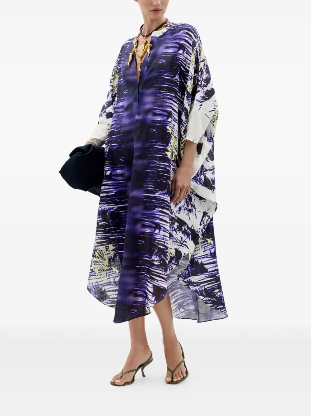 Silvia Tcherassi Ilse printed midi dress - Paars