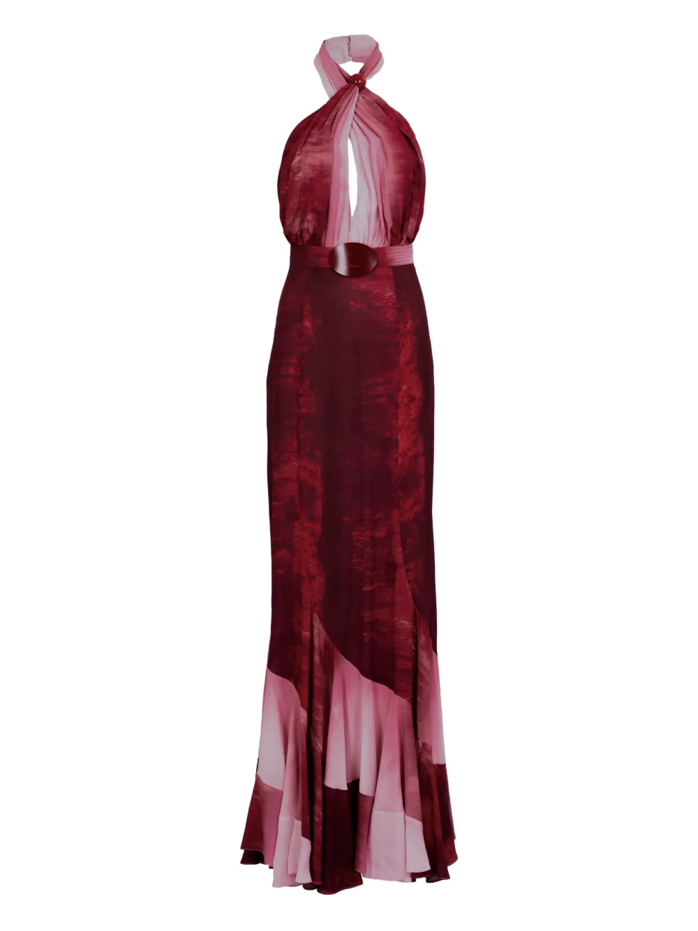 Silvia Tcherassi Raisa halterneck belted maxi dress - Rosso
