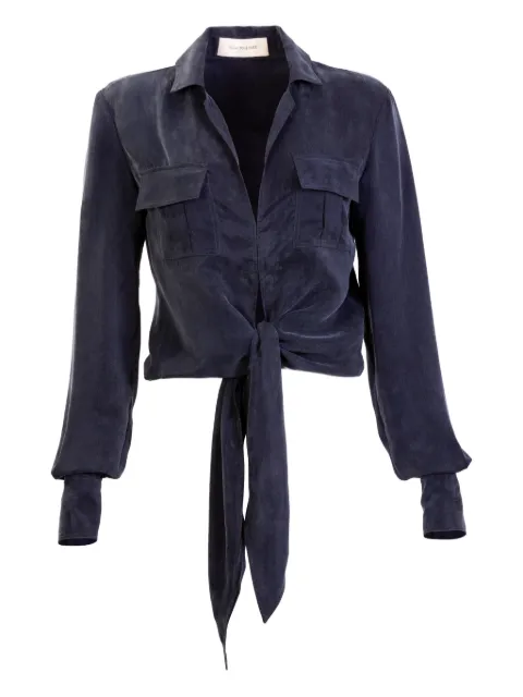 Silvia Tcherassi Caserta flap-pocket tie shirt