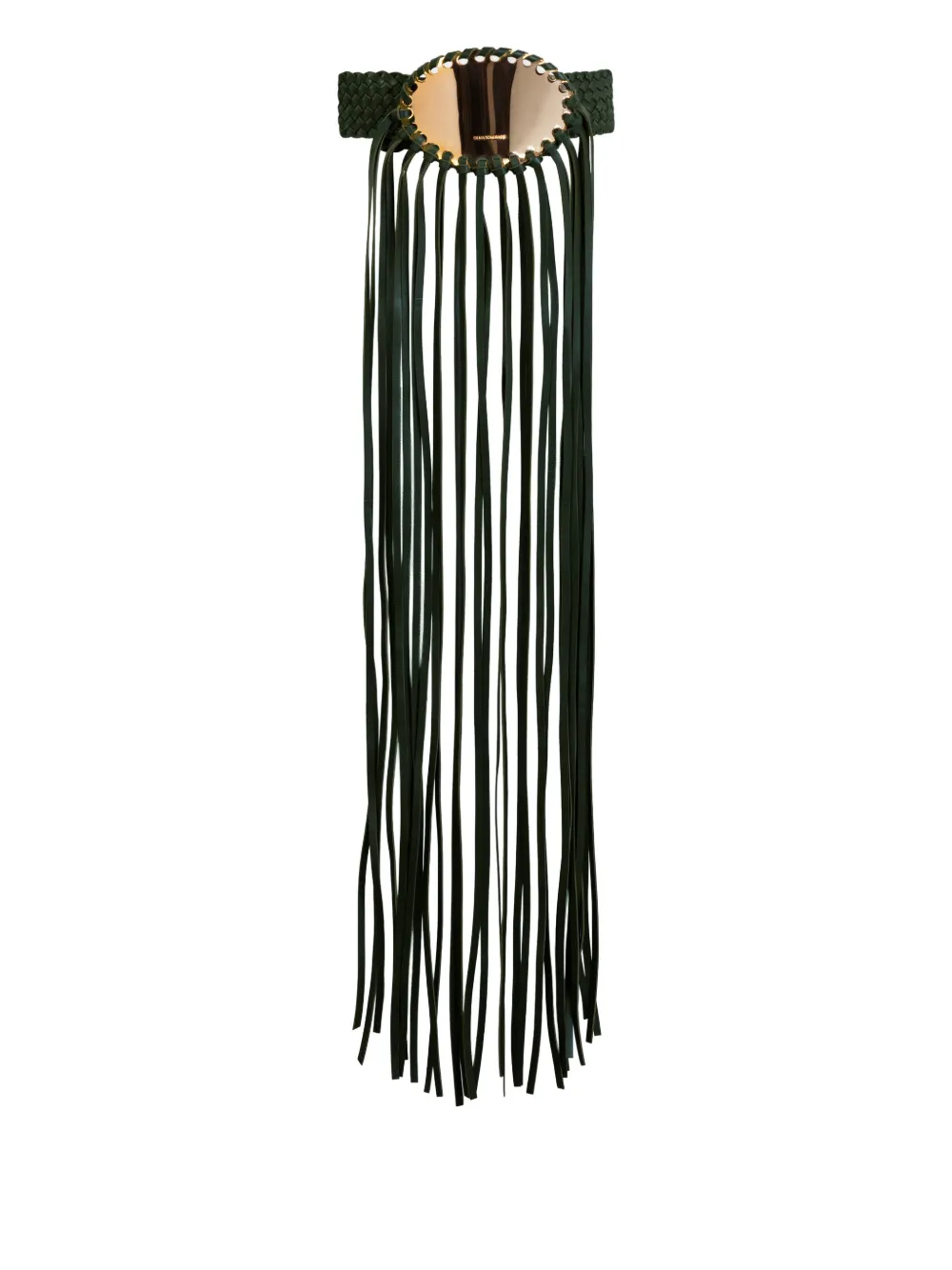Silvia Tcherassi Maya Fringed Belt In Green