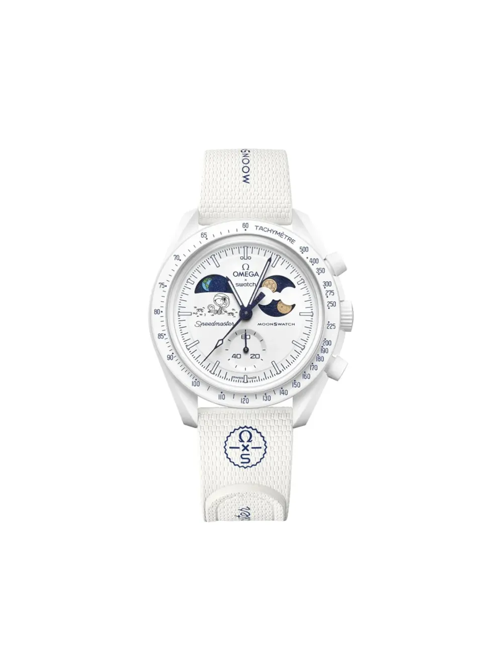 OMEGA x Swatch Moonphase bioceramic 42mm watch - Bianco