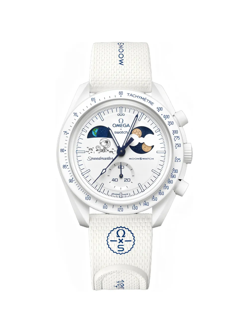 OMEGA x Swatch Moonphase bioceramic 42mm watch - Bianco