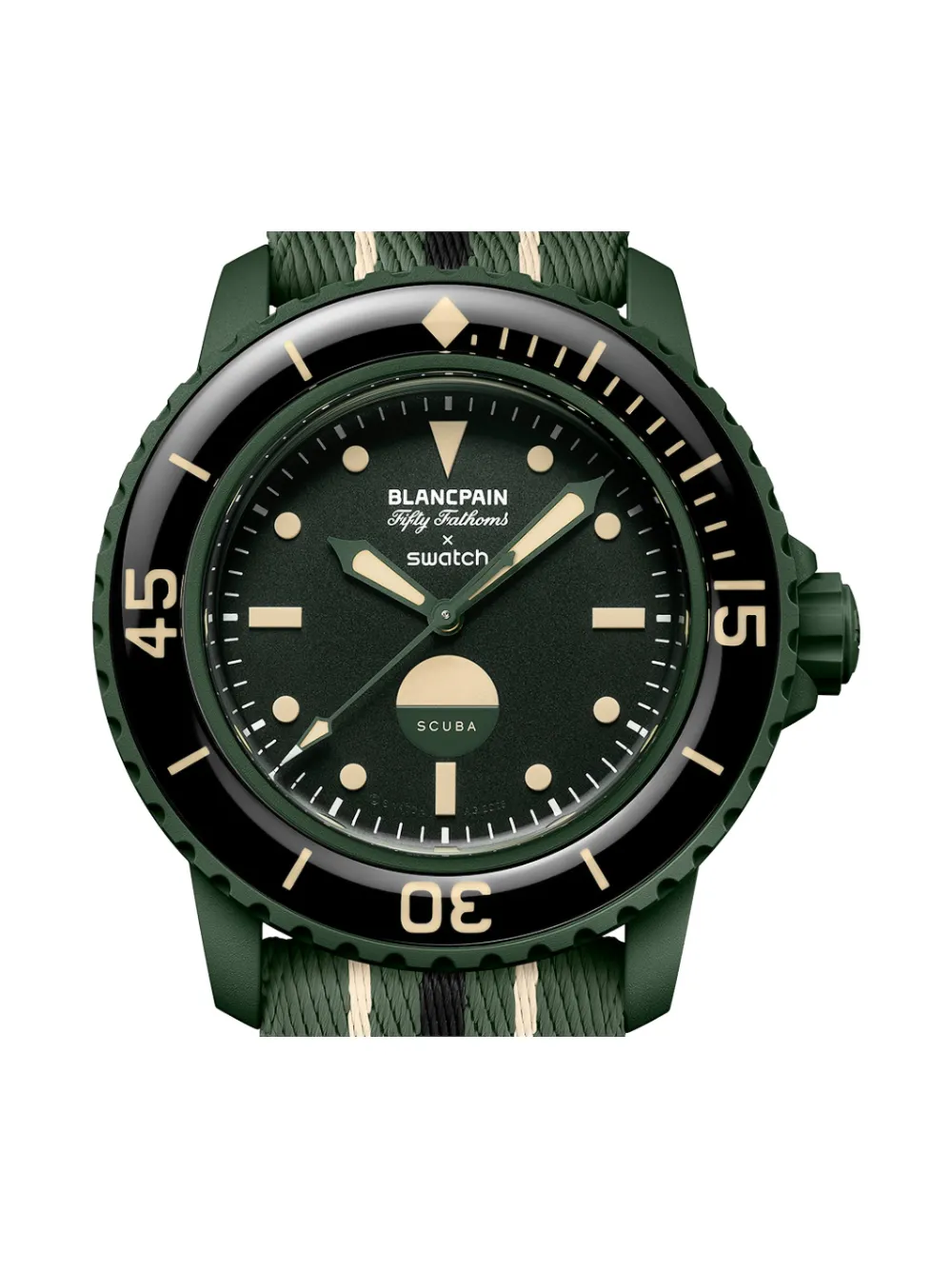 Swatch Vintage x Blancpain Scuba Fifty Fathoms Abyss 42.3 mm - Zwart
