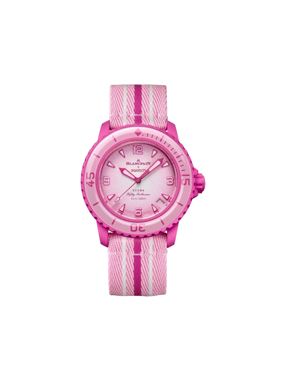 Swatch Vintage x Blancpain Pink Ocean 42.3mm watch - Rosa