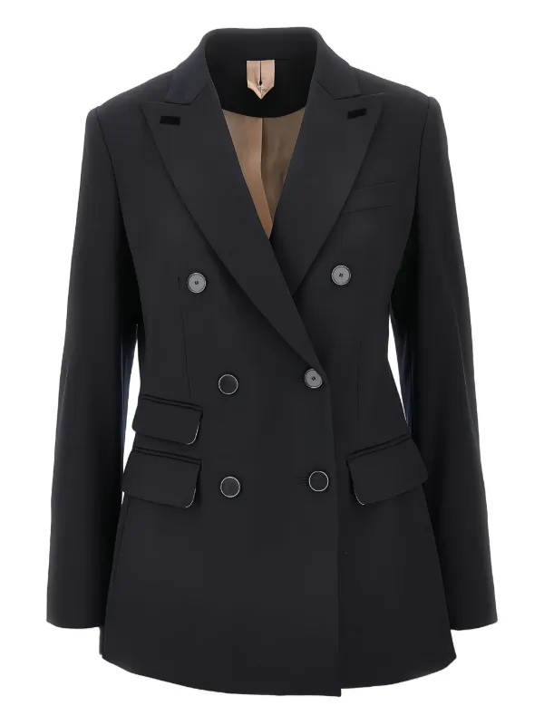Max Mara Sart Double-breasted Blazer in Blue
