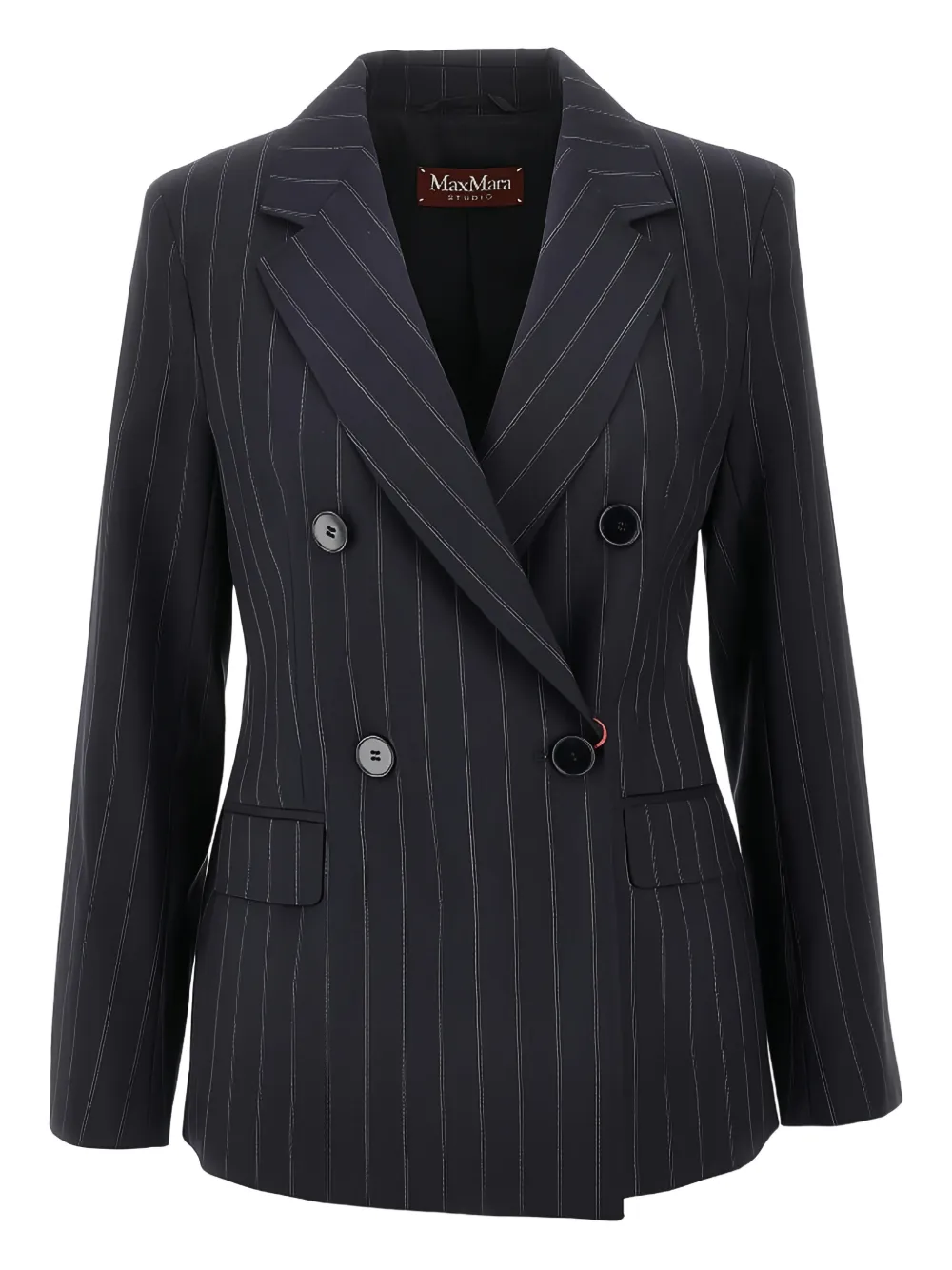 Max Mara pinstripe double-breasted blazer - Blau