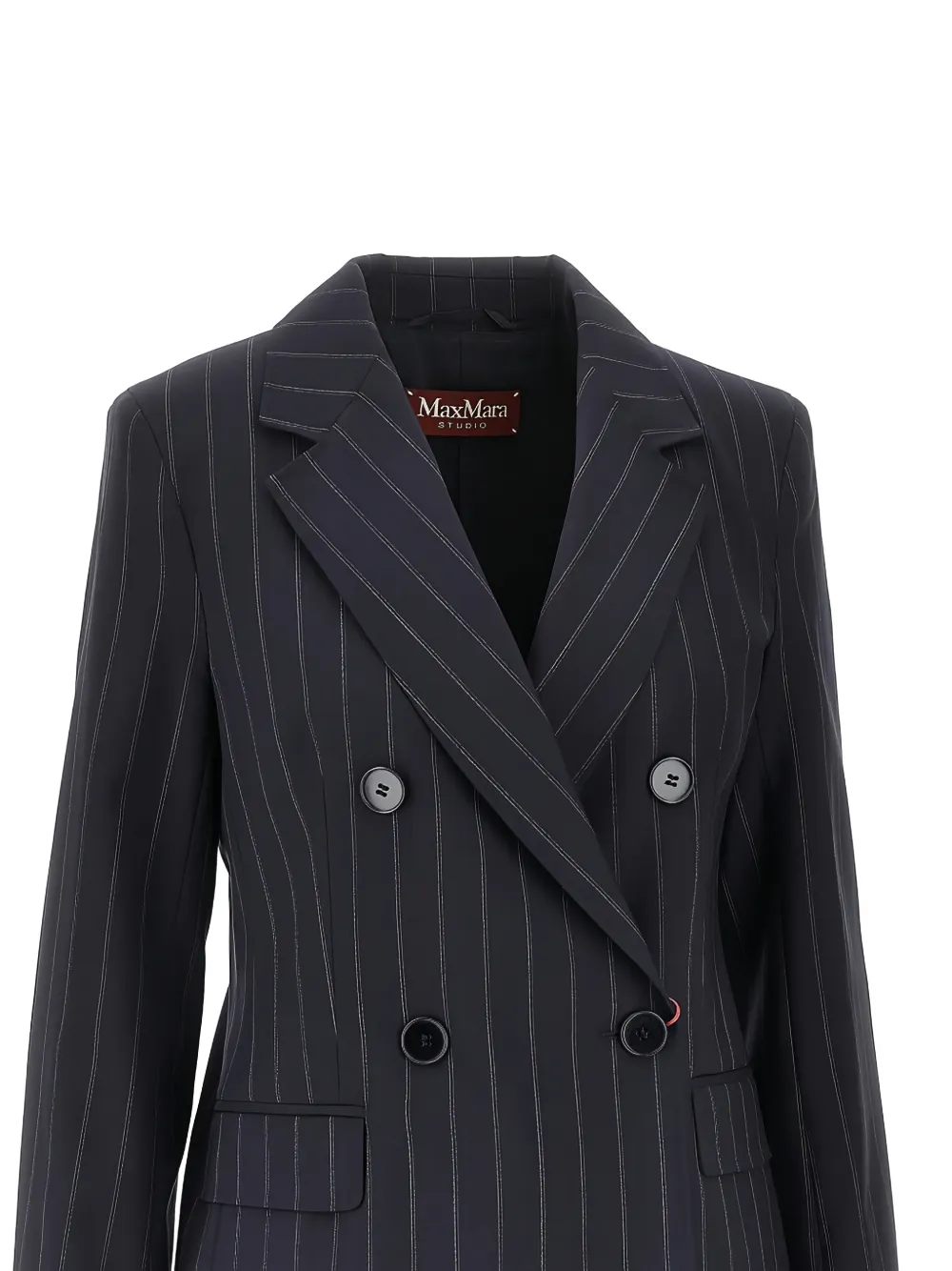Max Mara Blazer met krijtstreep Blauw
