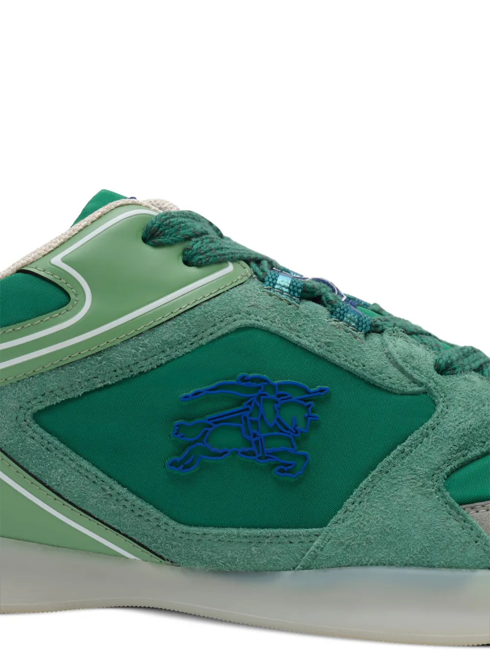 Burberry Equestrian Knight sneakers met applicatie Groen