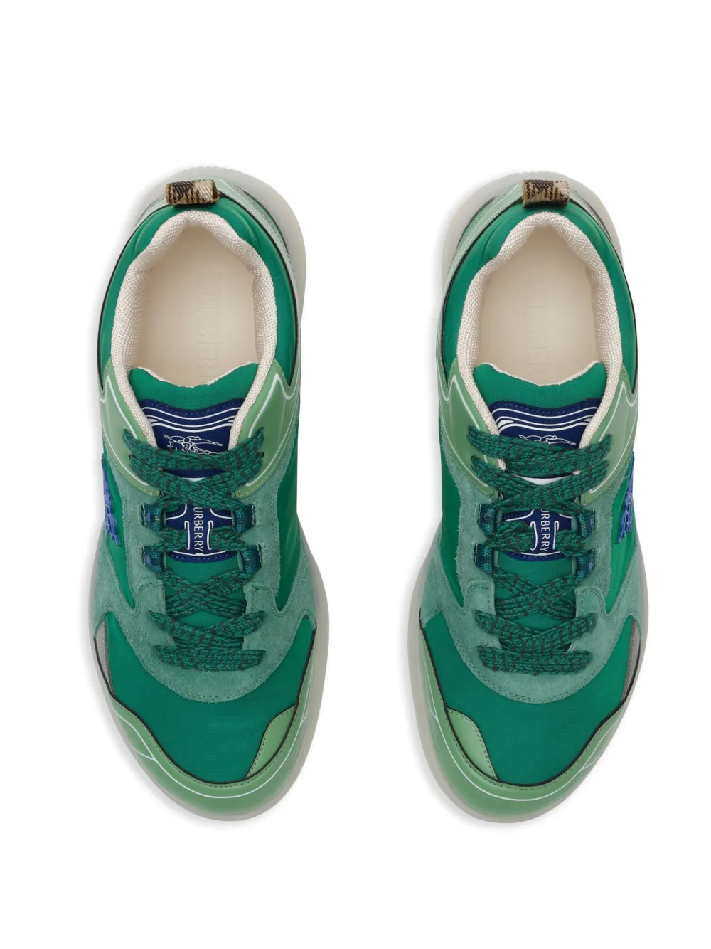 Burberry Equestrian Knight sneakers met applicatie Groen