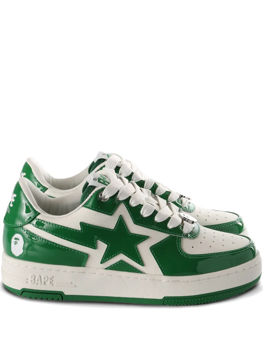 A BATHING APE Sneakers met sterpatroon Wit