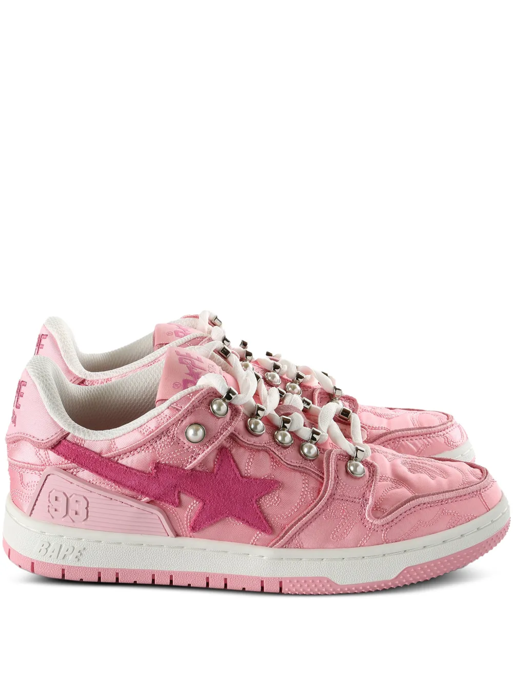 A BATHING APE Sneakers verfraaid met ster Roze