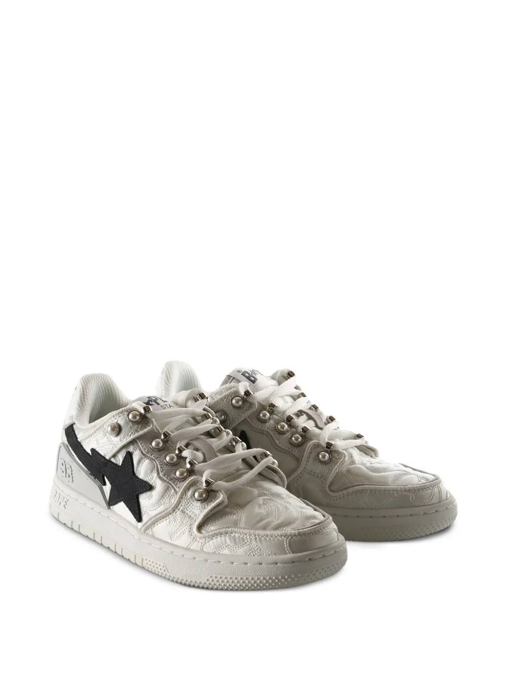 A BATHING APE Sneakers met sterren studs - Wit