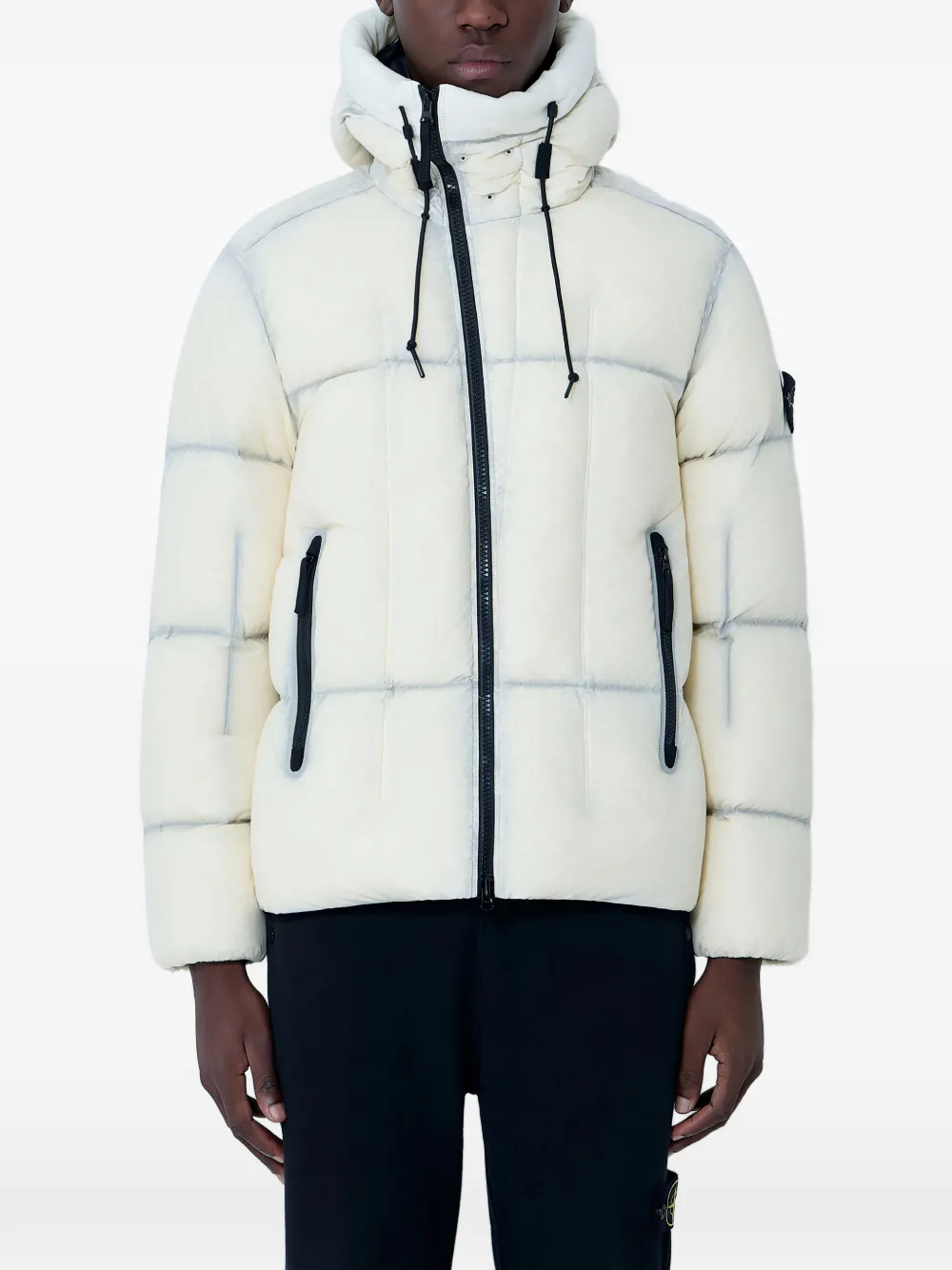 Stone Island hooded quilted jacket - Toni neutri