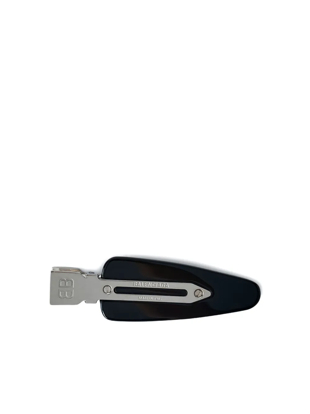 Balenciaga set of two engraved logo hair clip - Schwarz