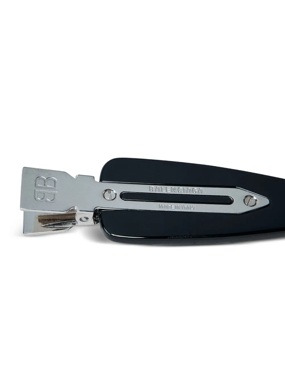 set of two engraved logo hair clip