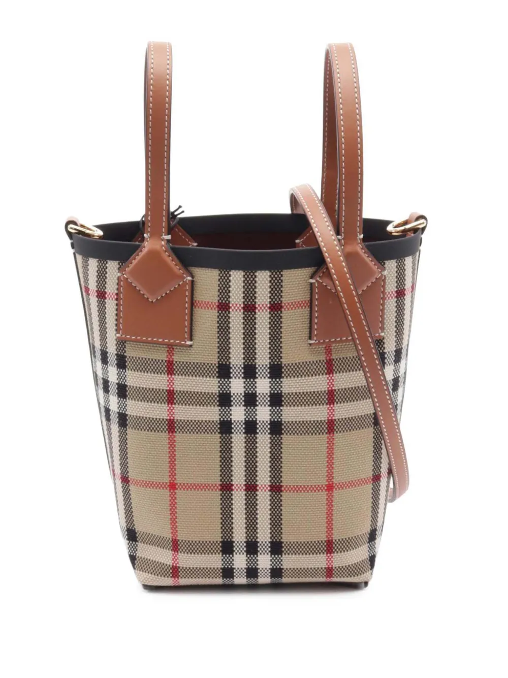 Burberry Pre-Owned 2020 Mini House Check Canvas London Tote satchel - Marrone