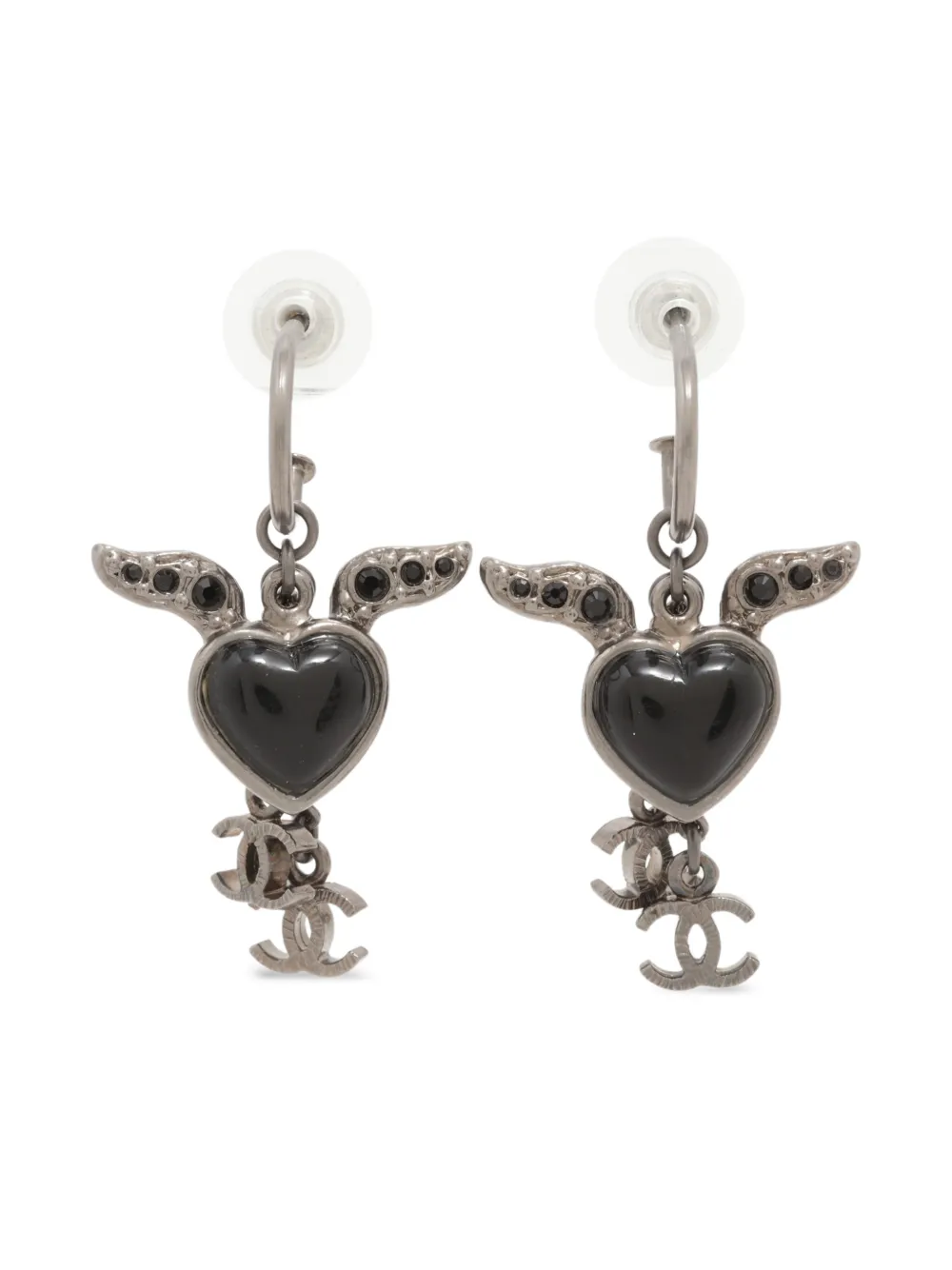 CHANEL Pre-Owned Orecchini Heart Wing 2009 - Argento