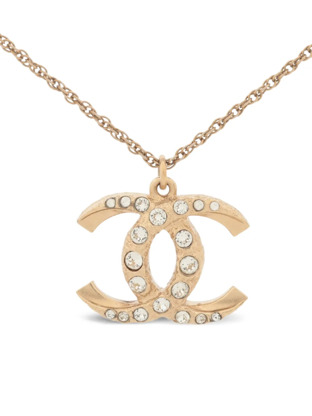 CHANEL Pre-Owned 2017 rhinestone necklace - Gold
