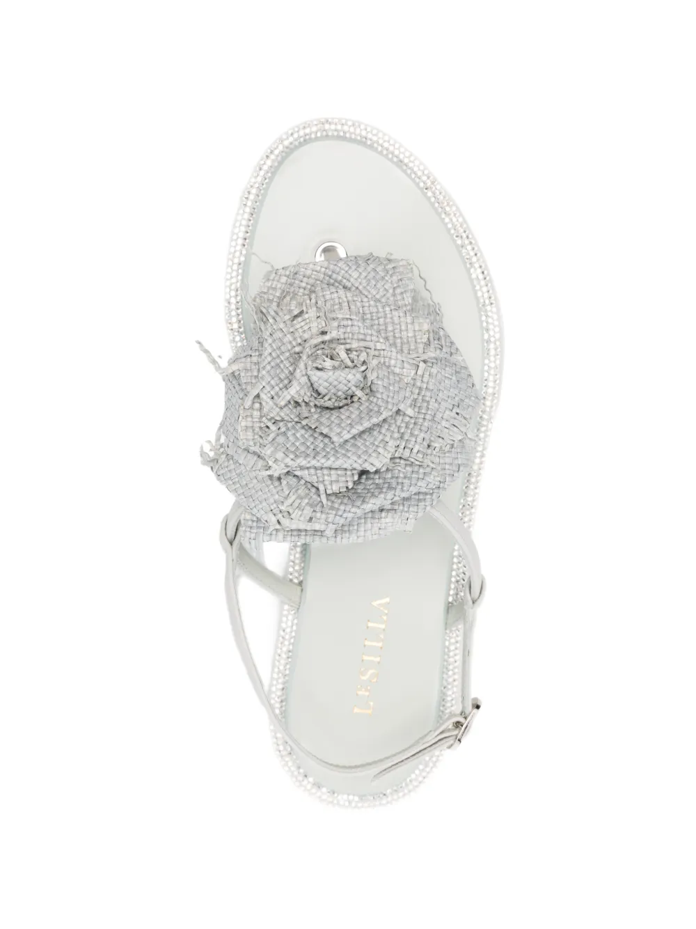 Le Silla Sandalen met roosdetail Grijs