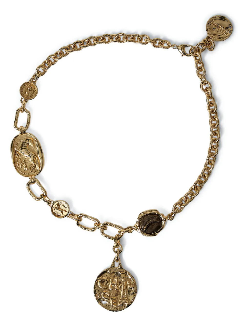 Chloé coin-pendant chain necklace - Oro