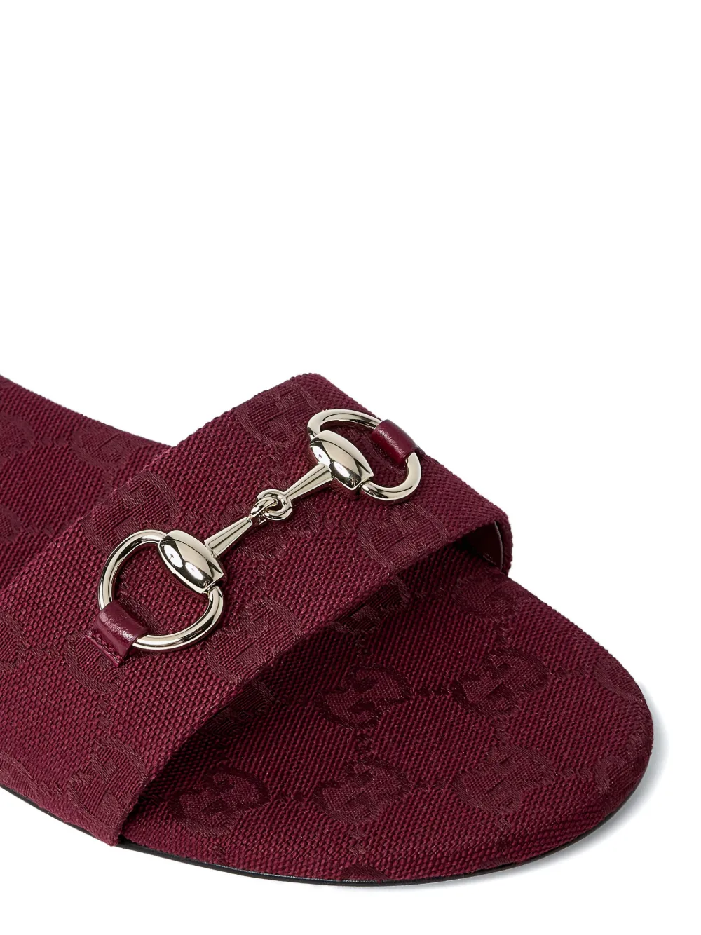 Gucci Horsebit logo slides Rood