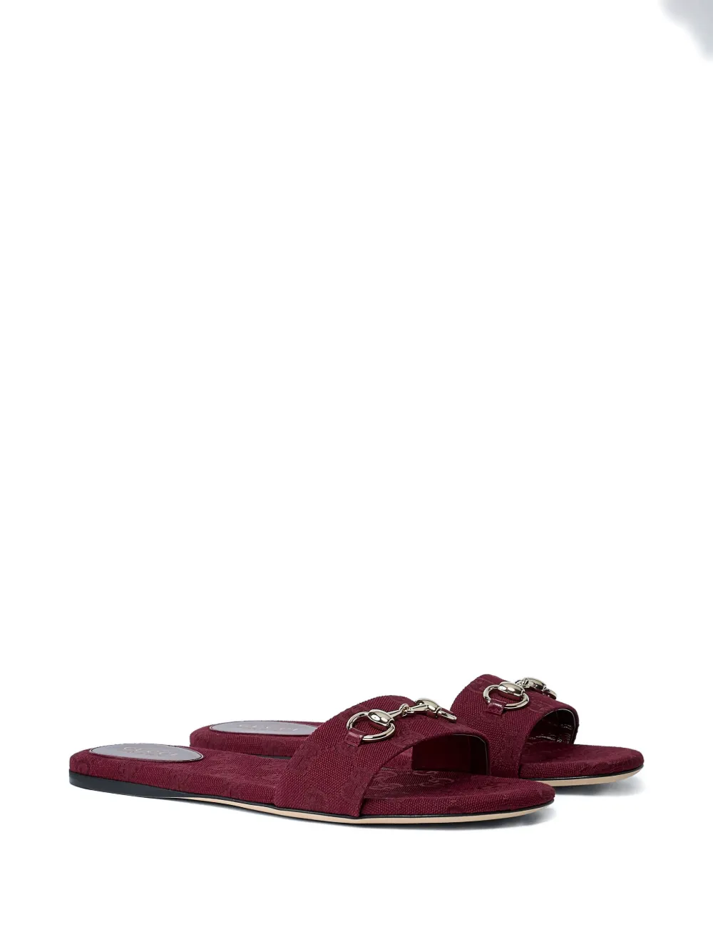 Gucci Horsebit logo slides Rood