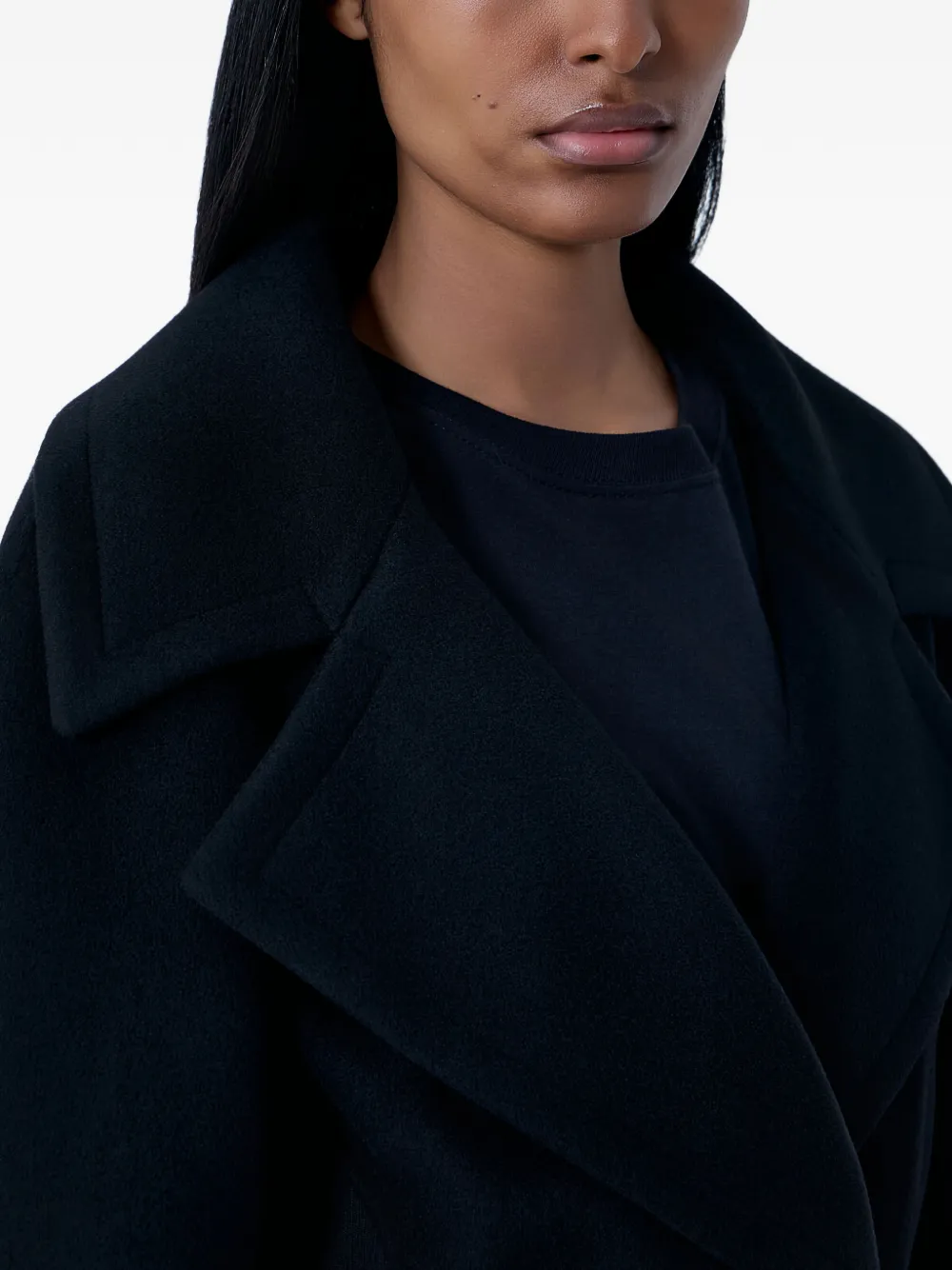 Notched-Lapel Cropped Jacket