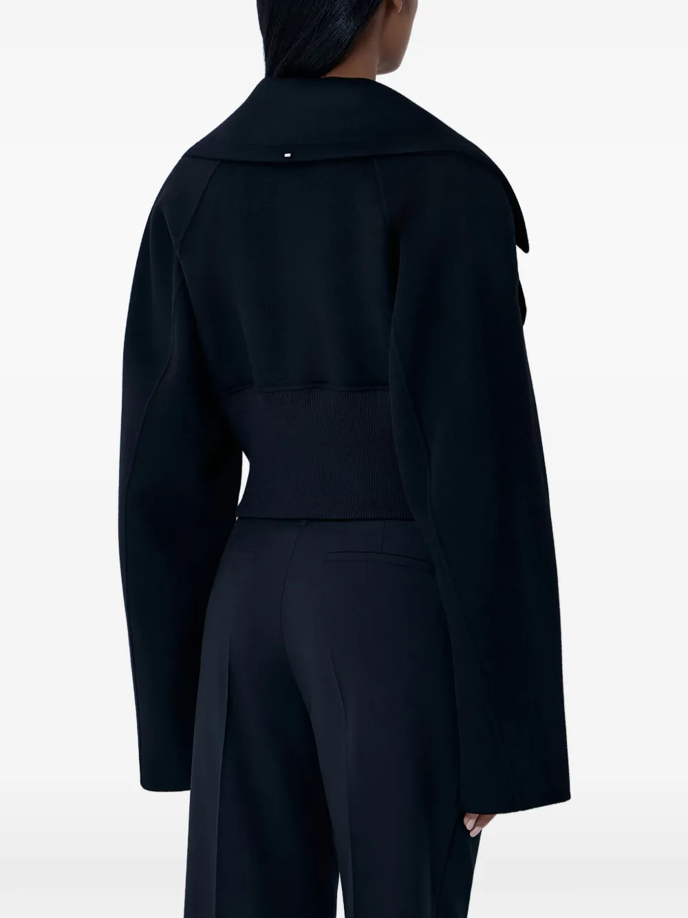 Notched-Lapel Cropped Jacket