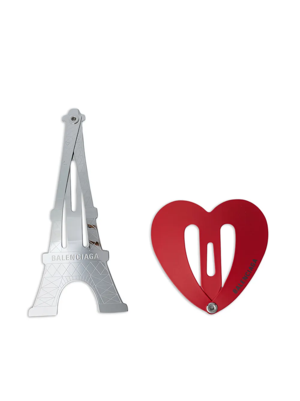 Balenciaga iconic shapes hair clip - Silber