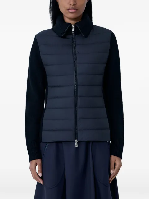 Moncler knit-sleeves quilted jacket