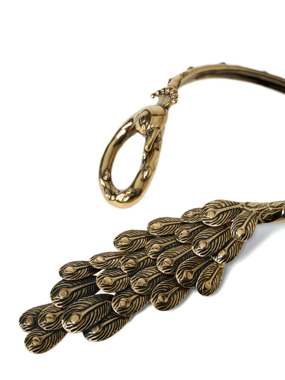 Chlo&eacute; feather bird necklace - Goud