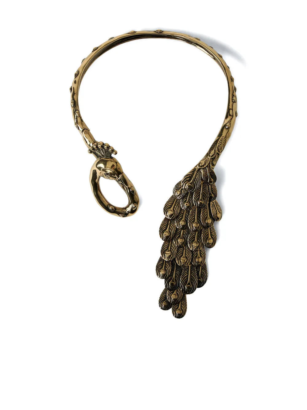 Chloé feather bird necklace - Oro