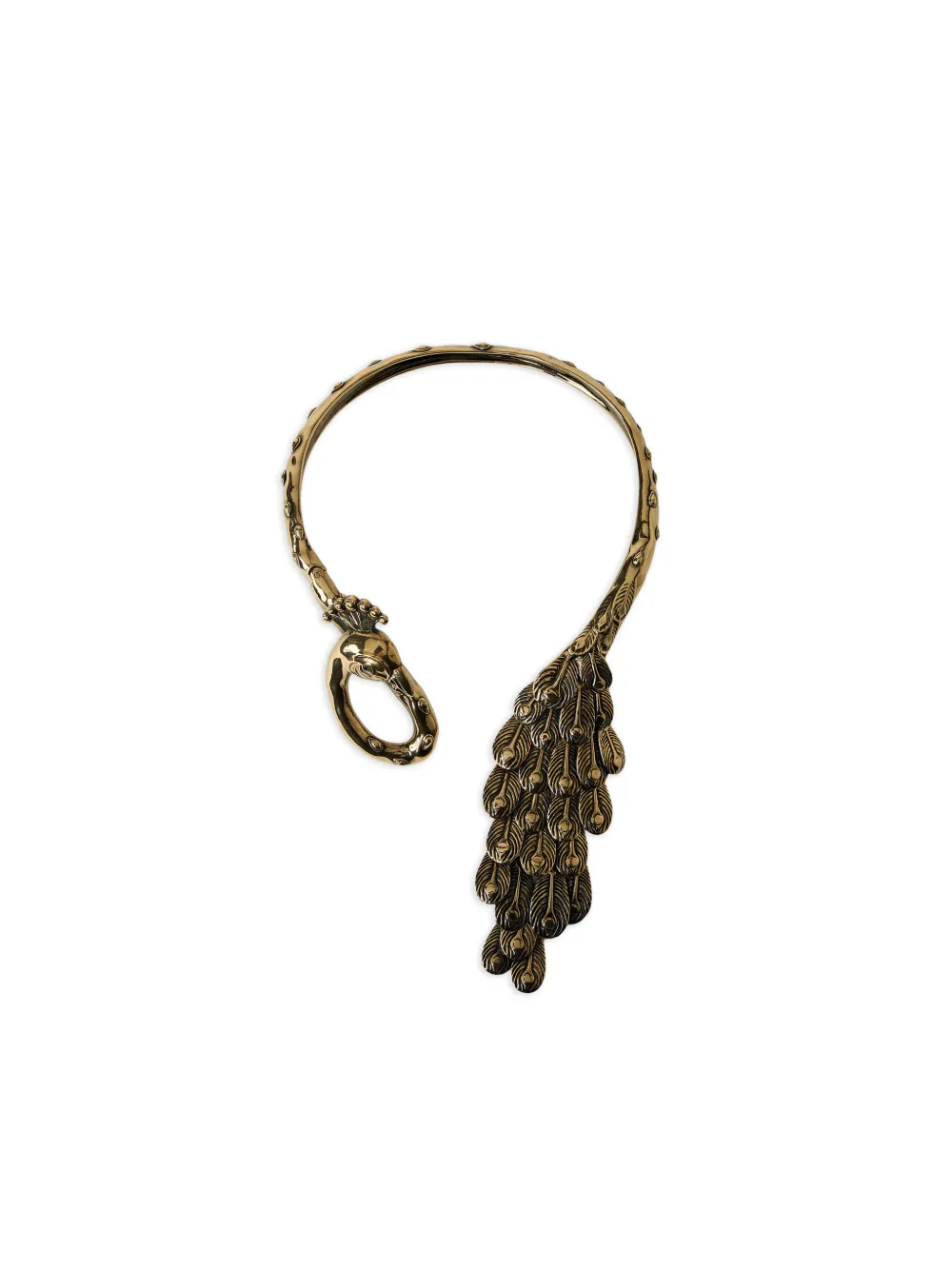 Chloé feather bird necklace - Oro