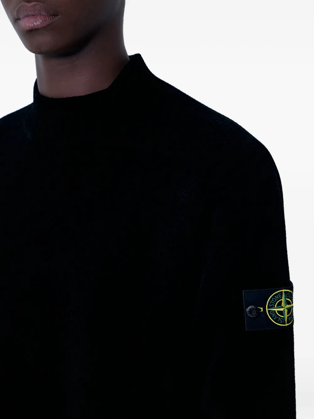 Stone Island Trui met kenmerkende patch Zwart