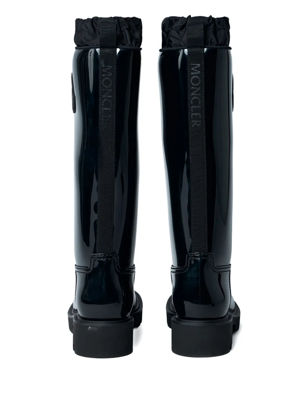 Moncler logo-patch drawstring boots Wit