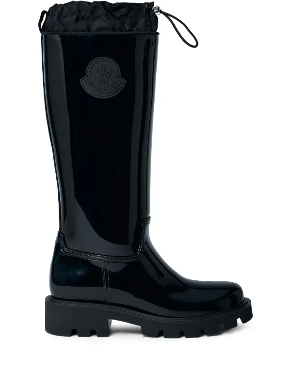 Moncler Kickstream Drawstring High Boots in White