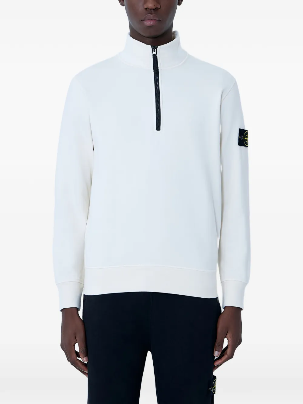 Stone Island half-zip stand-collar sweatshirt - Toni neutri