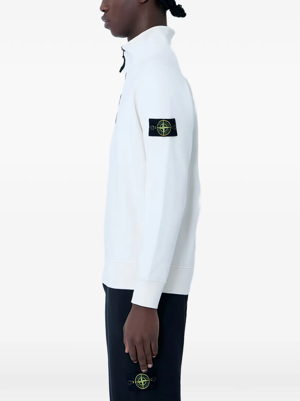 Stone Island half-zip stand-collar sweatshirt - Beige