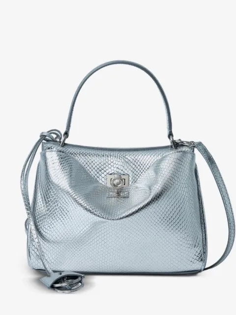 croc-embossed rodeo mini tote bag
