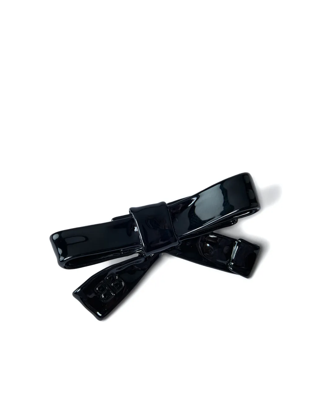 Balenciaga bow high-shine earrings - Zwart