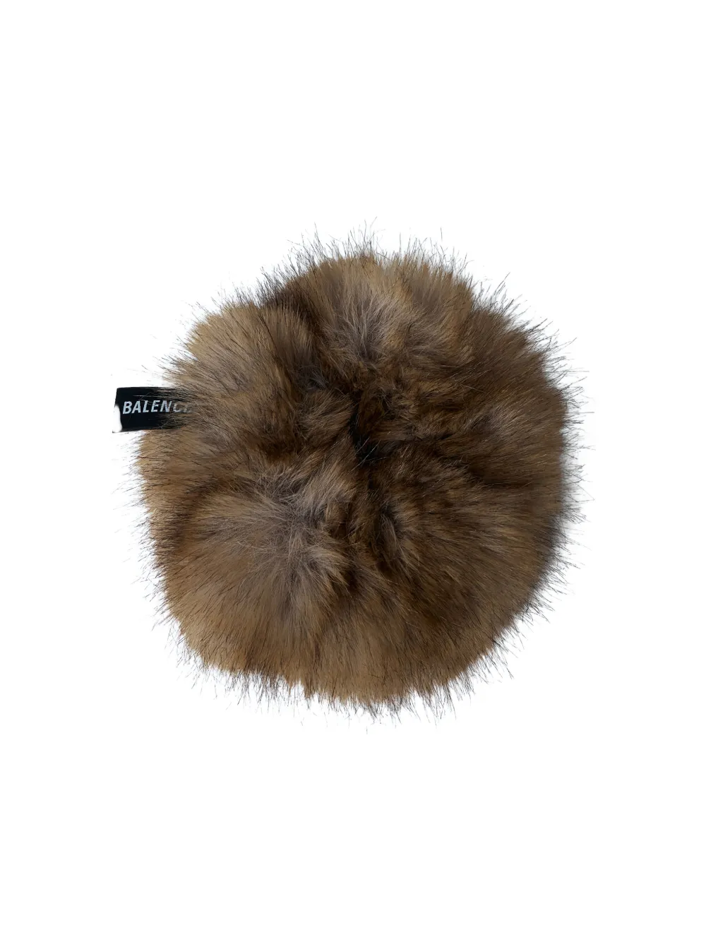 Balenciaga Holli faux-fur round scrunchie - Braun