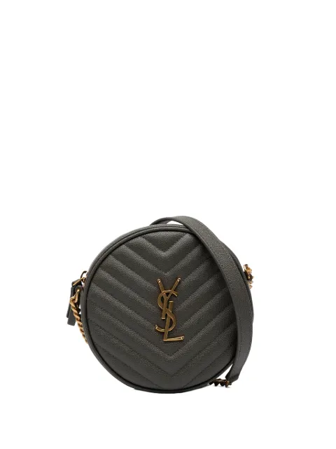 Saint Laurent Pre-Owned 2020 Grain De Poudre Chevron Round Vinyle Camera Bag crossbody bag