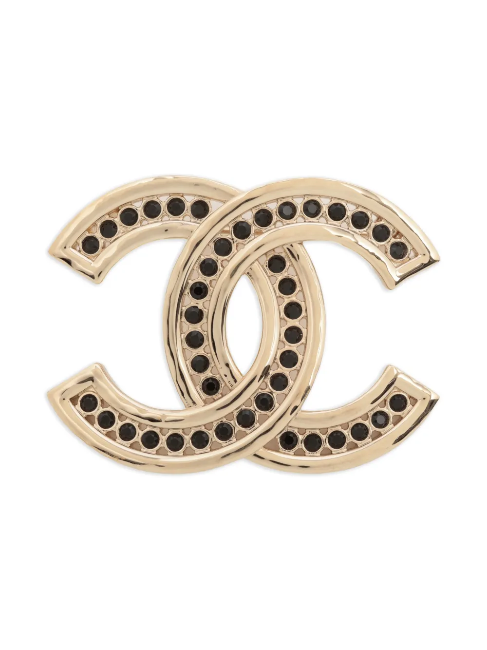 CHANEL Pre-Owned Spilla con strass 2023 - Oro