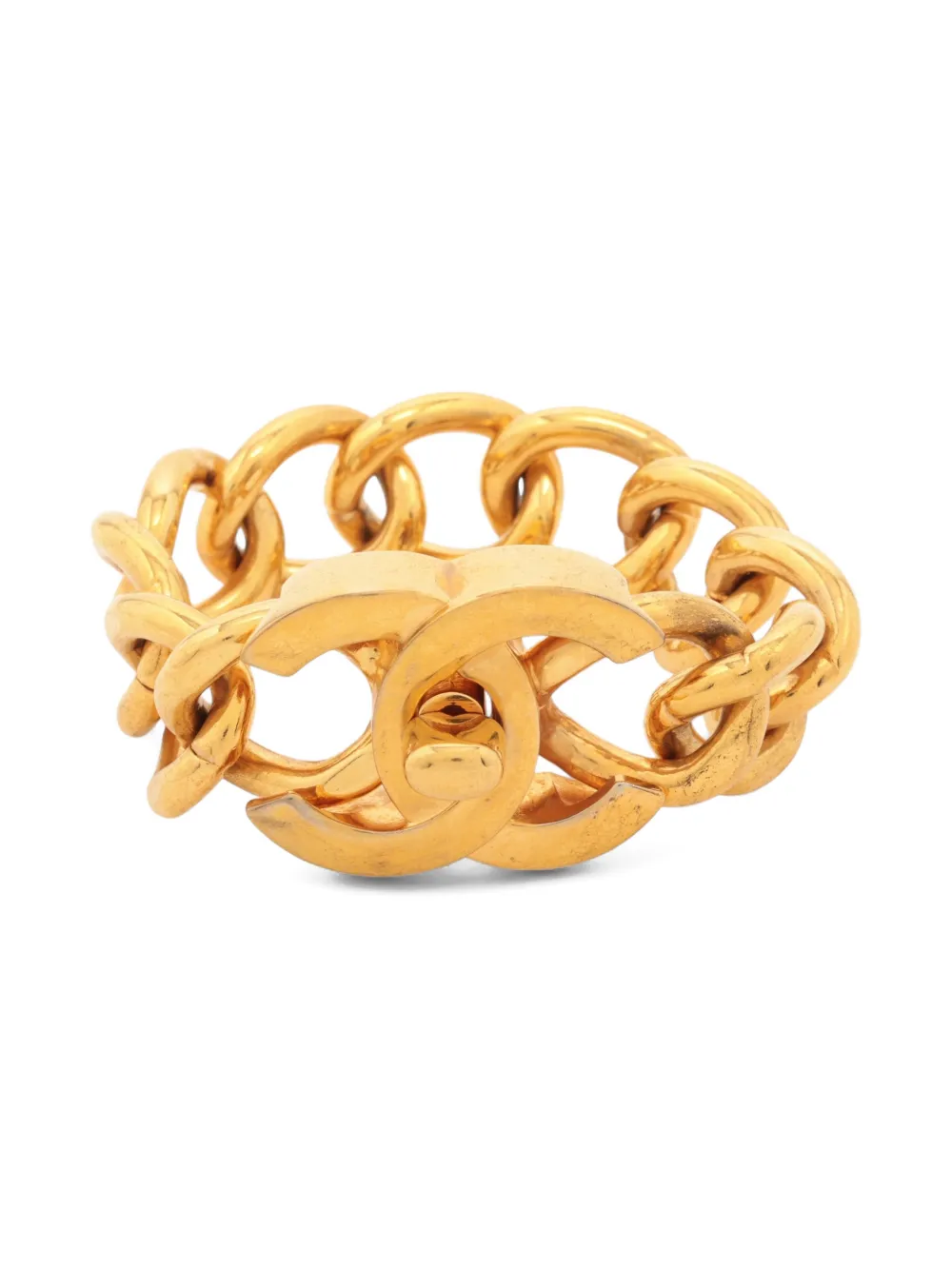 CHANEL Pre-Owned 1996 turn-lock chain bracelet - Gold