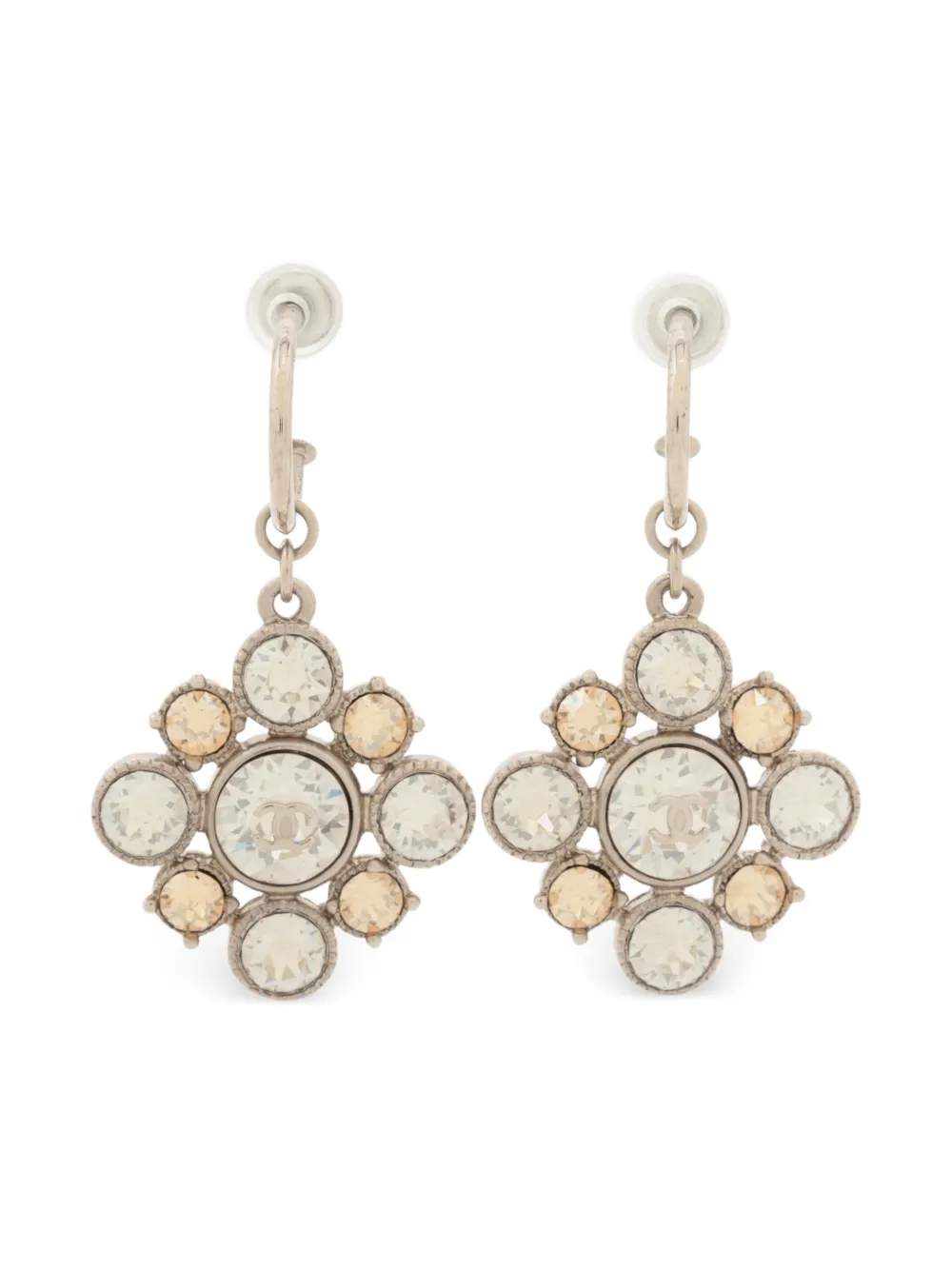 CHANEL Pre-Owned Orecchini con strass 2013 - Argento