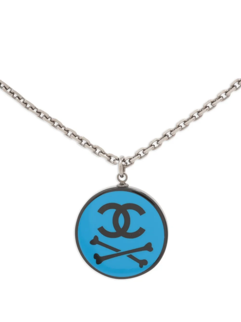 CHANEL Pre-Owned Collana Mark Crossbone 2003 - Argento