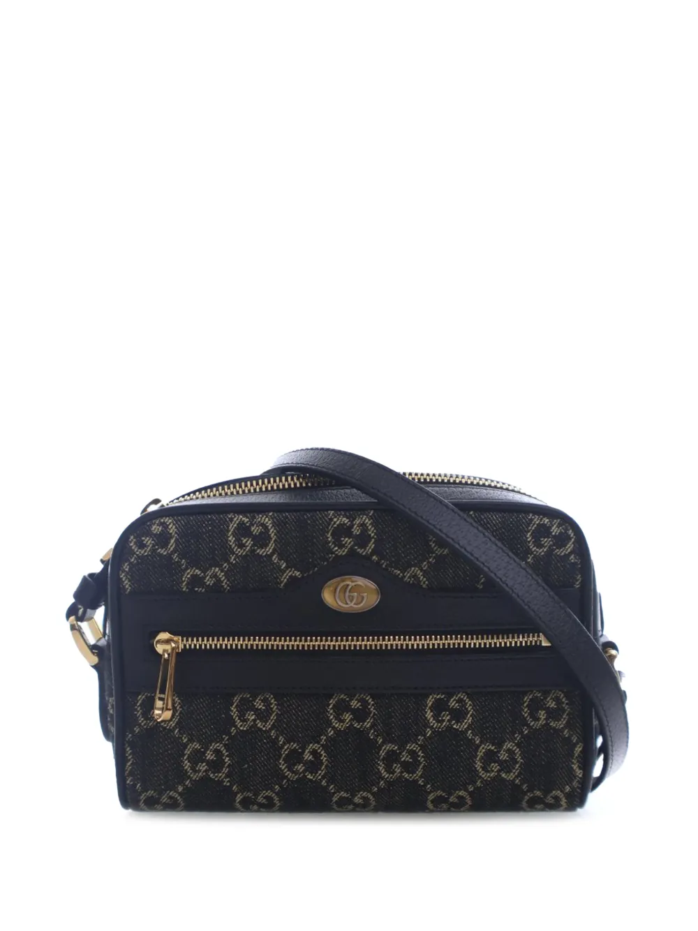 Gucci Pre-Owned 2016-2025 Mini GG Denim Ophidia crossbody bag - Nero