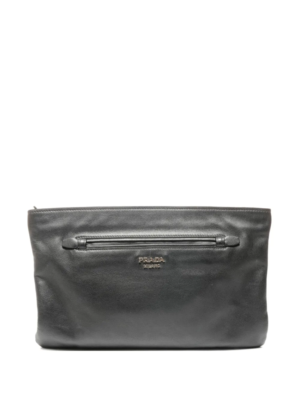 Prada Pre-Owned 2010-2020 top handle clutch bag - Nero